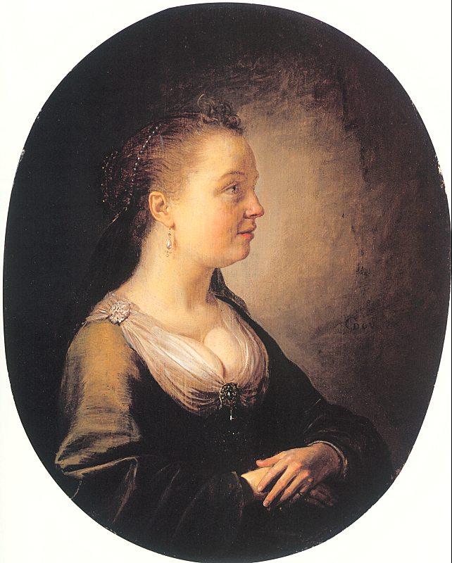 DOU, Gerrit Portrait of a Young Woman France oil painting art